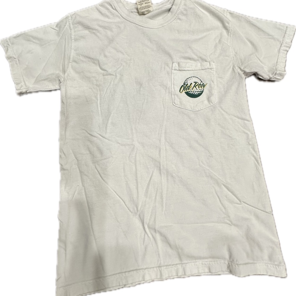 Comfort Colors White T-Shirt with Green Logo